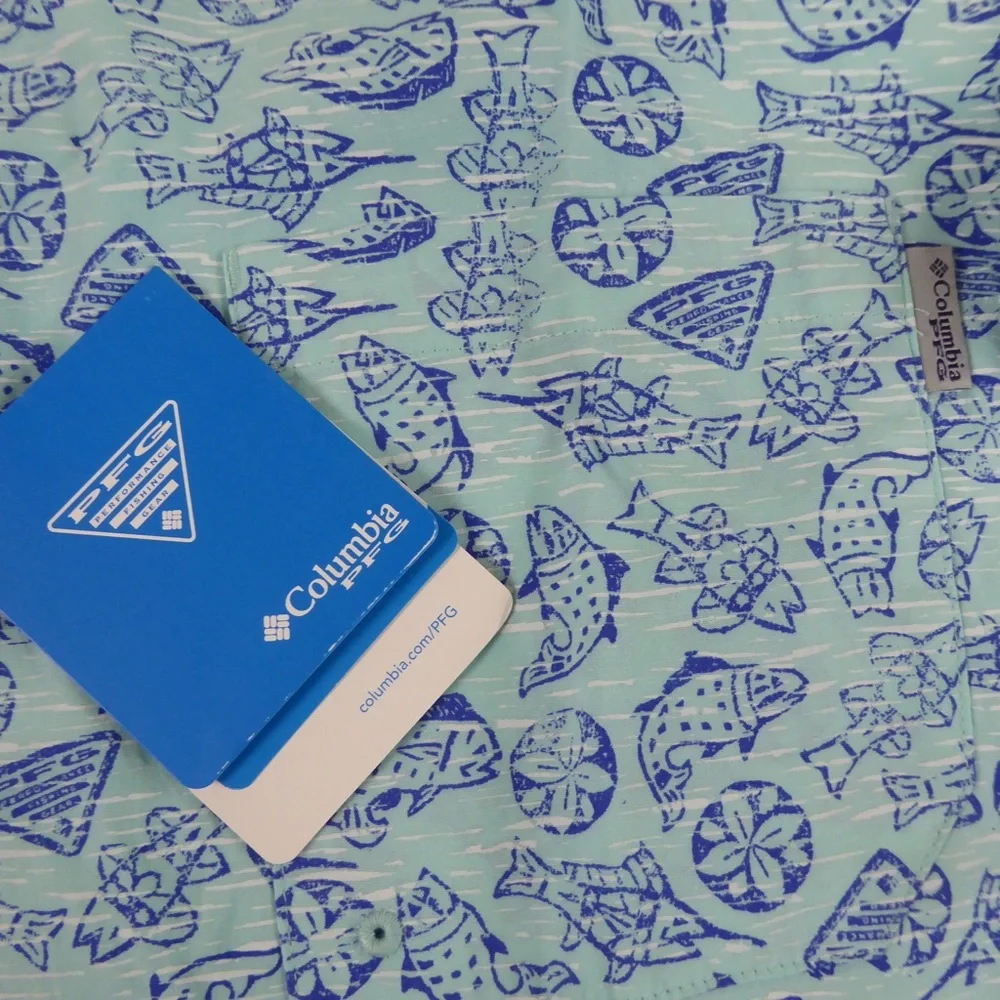 Columbia Super Slack Tide Omni Shade & Trollers Best PFG Button Up Shirt Set NWT - Picture 4 of 16